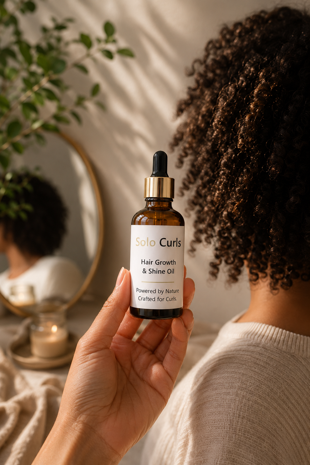 A portrait celebrating natural curls